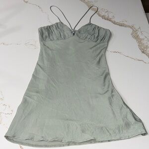 Princess Polly Sage Green Mini Dress | 6